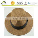 Womens Classic Straw Cloche Straw Summer Hat With Ribbon thumbnail-2