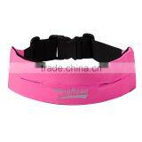 Kroad PINK Running Waist Belt With a Key Hook, Spandex Fitness Belt, Custom Reflective Logos thumbnail-1