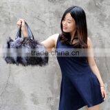 CX-H-17C Good Quality Wholesale Price Genuine Fox Fur Handbag Women Bags thumbnail-3