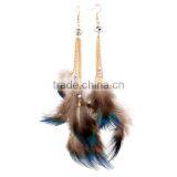 Funky Feather Earrings,jewelry Feather Charm Pendant Earrings,long Feather Accessories Earrings thumbnail-6
