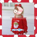 Boutique Remake Children Christmas Clothes Plain Red Top And Red Chevron Pants Set Girl Christmas Costumes thumbnail-4