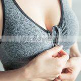 Seamless Sports Bras With Zipper Wireless Running Vest Shockproof Breathable Yoga Bra thumbnail-1