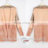 V Neck Men Cardigan Striped Fashion Mohair Sweater thumbnail-3