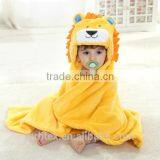 Embroidery Designs Animal Cartoon Wholesale Bathrobe/premium Flannel Baby Towel for Bathroom thumbnail-3