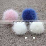 Myfur Wholesale Lovely Design Elegant Real Mink Fur Ball Adjustable Ring thumbnail-4
