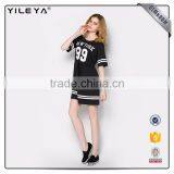 Customizable Alphabet & Pattern Printing Ladies Black Dresses thumbnail-2