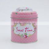 Cylindrical Candy Tin Box Packing Spot Baking Cookies Box Tinplate Tea Pots thumbnail-5