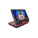LCD TFT Red 9 Inch Portable DVD Player with USB Port AV Input Game