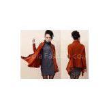Red Long Sleeve Flashion Womens Cardigan Sweaters With Twist Collar Rust Style thumbnail-1