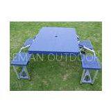 Fashion Full Color ABS Folding Camping Table And 4 Stools / Small PP Chiars