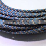 100meters 3mm-6mm Braided Genuine Hide Leather Rope Cord String For Jewelry Making thumbnail-2