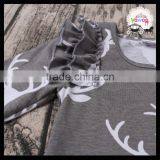 High Quality Baby Girls Reindeer Print Long Sleeve T-shirt Gray Ruffle Boutique Outfits Wholesale Kids Clothing Tops Daily Wear thumbnail-4