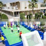 Blue+white+green inflatable human football ground