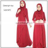 New Model Wholesale Islamic Clothing Latest Design Women Jubah Abaya in Dubai thumbnail-2