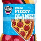 High Quality Fuzzy Pizza Shape Sublimation Blanket Funny Blankets thumbnail-4