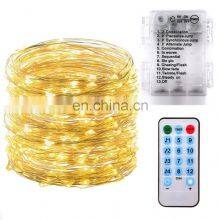 IP65 2020 Amazon USB Battery Box New Fairy Music Christmas LED Copper Holiday String Lights With Remote Control thumbnail-4