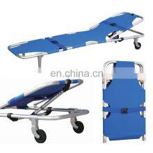 Emergency Durable Aluminum Alloy Folding Stretcher With Wheels Good Price MKR-03A thumbnail-1