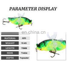 New Design 75mm 15.4g Floating Rotating Wings Propeller Fishing Lure Whopper Plopper Freshwater Saltwater Lures thumbnail-3