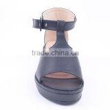 Good Quality Stylish Woman PU Upper Thick Sole Ankle Strap Sandals thumbnail-3