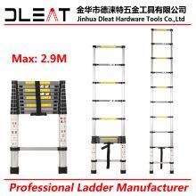 Dleat 2.9m Single Aluminum Telescopic Ladder With EN131 thumbnail-1