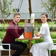 2022 Introducing Latest Cooler Luxury Picnic Bag Insulated Bottle Leather Wine Carrier thumbnail-3