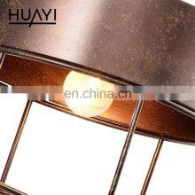 HUAYI New Design Vintage Style Iron Indoor 5W 15W Living Room Kitchen Hanging LED Pendant Light thumbnail-5