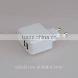 EU Plug Portable Travel Charger Dual Usb for Mobile Phone thumbnail-3