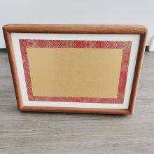 A4 29.7*21 cm Golden Color Rice Paper High Quality Entandrophragma Cylindricum Wooden Frame thumbnail-4