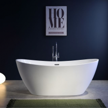 New Design Bathroom Acrylic Freestanding Bathtub for One Person Bath Tub for Adult thumbnail-2
