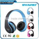 New Products 2016 STN-12 HIFI Noise Isolating Headband Headphones Wireless Bluetooth Headset With fm and tf Card Supplier's Choice thumbnail-1