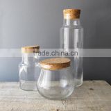Vintage glass used cork lid