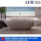 White Marble Stone Bathtub thumbnail-1