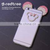 Diamond Mickey Ears Soft TPU Mobile Phone Case Cover for Samsung J8