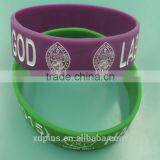 Custom Logo /Size Rainbow Silicone Wristbands Bracelet With Free Sample thumbnail-2