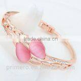 True Gold Plated Rhinestone Boutique Tear Droplets Opal Bracelet Bangles Women thumbnail-5