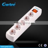 Multi way European Standard electrical power strip sockets with single switch                        
                                                Quality Choice