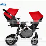 Fashionable design baby twin stroller,good double baby stroller