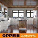 New Design U Shape Acrylic and Laminate Finish Cupboard Wooden Kitchen Cabinet With Island thumbnail-2