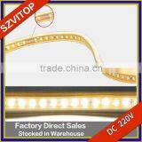 5630/5730 Golden Yellow 220V AC LED Strip Light 100M SMD 60LED/M Waterproof IP68 100M/Roll High Quality Customization