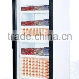 Vertical Glass Door Deep Freezer for ice Cream