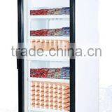 Vertical Glass Door Deep Freezer for Ice Cream