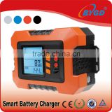 Cheapest price 2/4/8/12A automatic smart battery charger with LCD