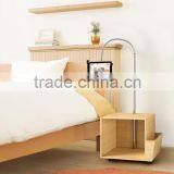 Leaning Bookcase With Tablet Stand Holder Home Furniture Wood thumbnail-5