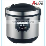 7L SILVER BLACK RICE COOKER WITH IMD TOUCHING SENSOR PANEL, LED DISPLAY, 10 PROGRAMS, BIGGEST CAPACITY, NEW DESIGN