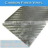 With Air Channel Chrome Gold 3D Carbon Fiber Car Wrap Vinyl Film thumbnail-4