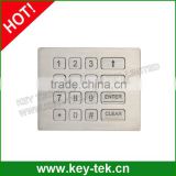 Industrial vandal proof with backlight numeric keypad