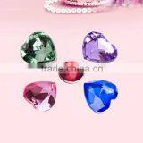 20mm Sew On Loose Acrylic Heart Flat Back Gems Beads thumbnail-1