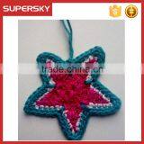 V-743 Merry Christmas Decoration Hand Knit Star Hanging Tree Decoration Knit Christmas Tree Hanging Ornament thumbnail-5
