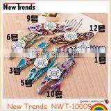 Fashion National Style Handmade Multi Color Woven Braid Women Watches Bracelet Watches thumbnail-5