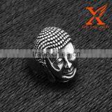 In Stock Custom Band Polished Stainless Steel Vintage Buddha Face Shape Fashion Men Rings Jewelry thumbnail-3